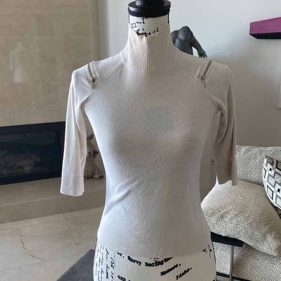 CYNTHIA STEFFE MOCK TURTLENECK PULLOVER SWEATER - Picture 1 of 11